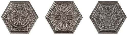 ZINC SILVER MIX DECOR HEXAGON