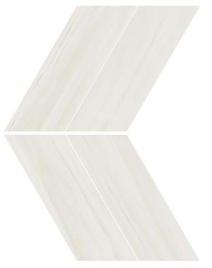 Marvel Bianco Dolomite Chevron Lappato