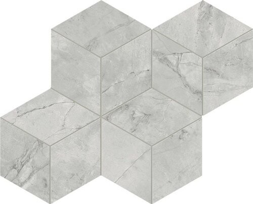 Marvel Grey Cloud Mosaico Esagono Silk