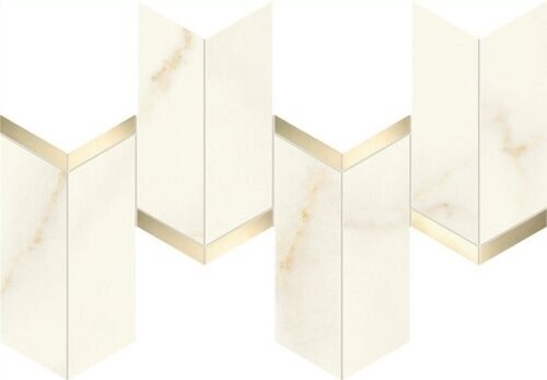 Marvel Calacatta Apuano Mosaico Chevron Lappato
