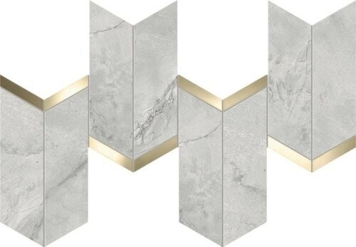 Marvel Grey Cloud Mosaico Chevron Lappato
