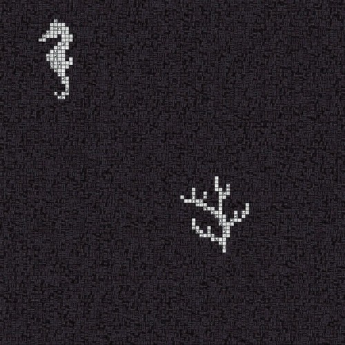 CORALS & SEAHORSES BLACK