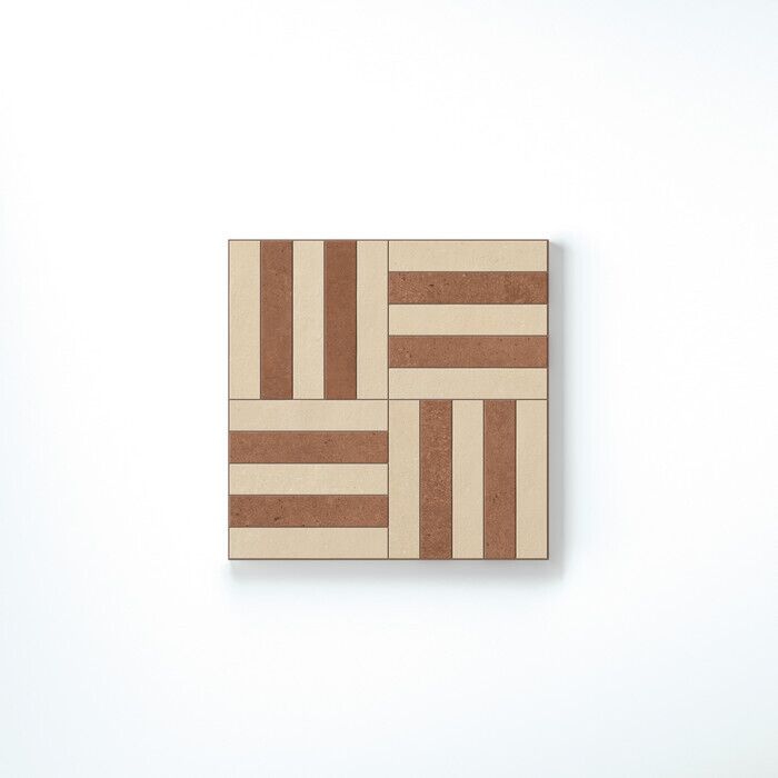 SENSI TERRE COTONE+MATTONE NATURALE INTRECCIO 30x30