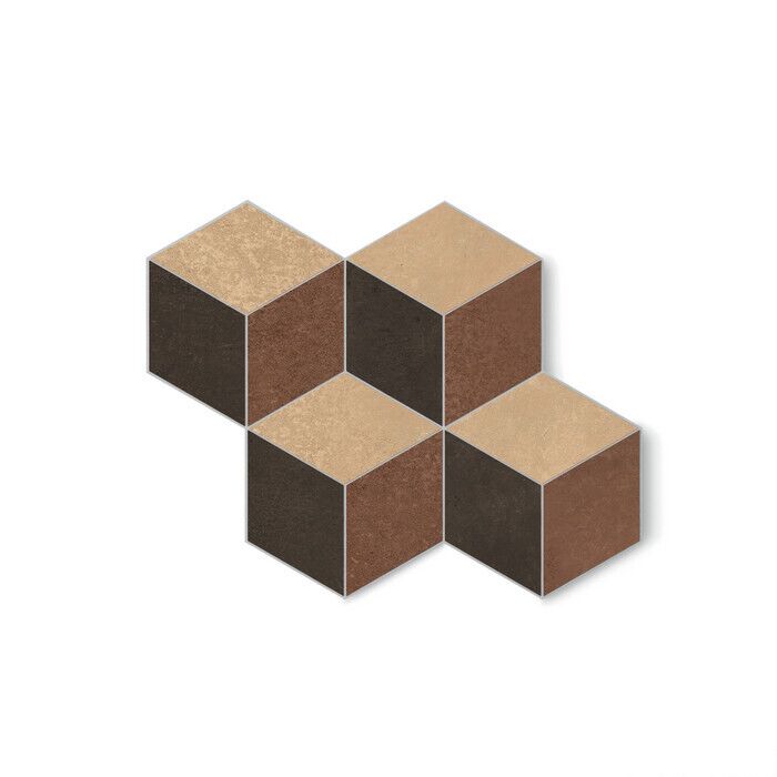 SENSI TERRE ROSATO+AMARANTO+CARBONE NATURALE CUBO 37X46
