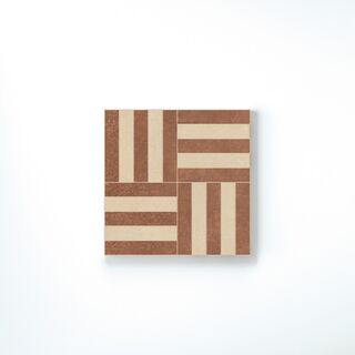 SENSI TERRE MATTONE+COTONE NATURALE INTRECCIO 30x30