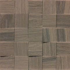 WOODEN WALNUT MOSAICO 6X6 3D INCL.NAT.