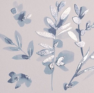 DECO&MORE 30,5X91,5 FLOWER BLUE
