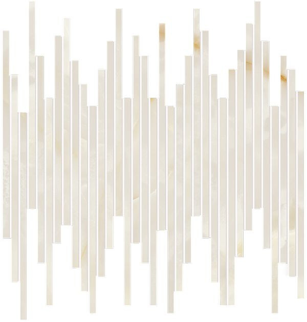 GEMME BIANCO TRATTI MOSAICO BRILLANTE