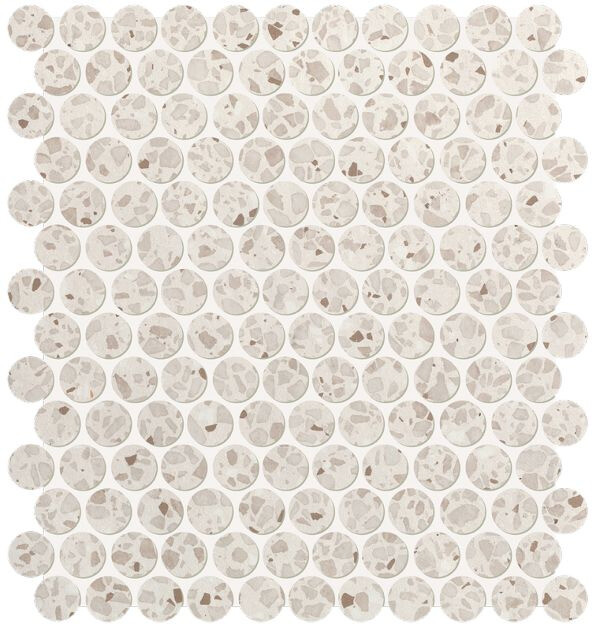 GLIM GEMME BIANCO ROUND MOSAICO MATT