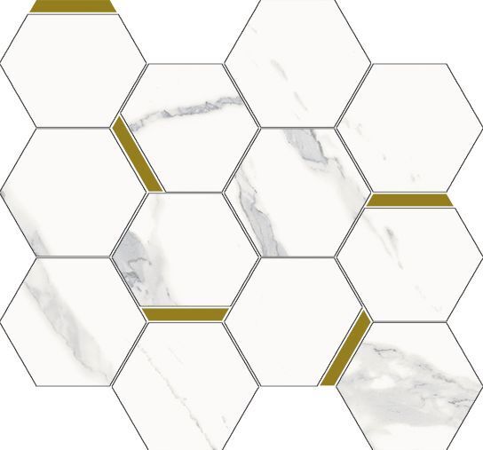 Stellaris Statuario White Mosaico Chic