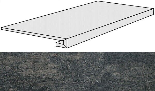 ARDOISE NOIR GRADINO 33X120X3