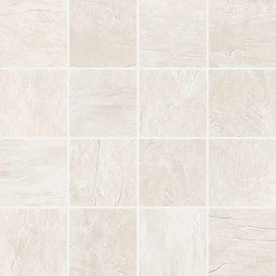 ARDOISE BLANC 7,5x7,5 6MM  MOSAICO