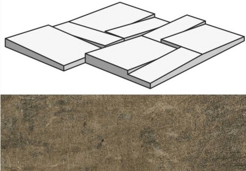 MATI?RES REX BRUN MOD.MURETTO 3D 30X30