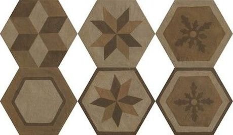 GEA ESAGONA DECORO COLORI CALDI 40,9X47,2