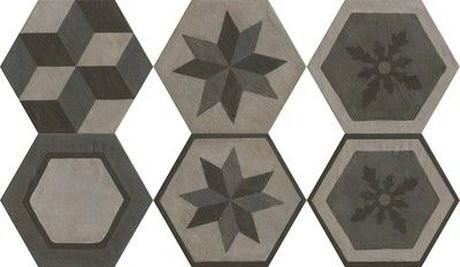 GEA ESAGONA DECORO COLORI FREDDI 40,9X47,2