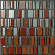 LE MURRINE DECORO MEDIUM METAL AMBER SU RETE 30X30