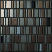 LE MURRINE DECORO HIGH METAL ANTHRACITE SU RETE 30X30