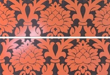 DECORO VELVET (A+B) MOKA /ORANGE 24X72