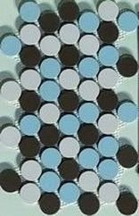 DECORO SMARTIES MIX A MOKA/POWDER BLUE/PEARL SU RETE 20.5X35