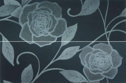 DECORO THE SECRET GARDEN A+B NERO 31.9X96.3 RETTIFICATO