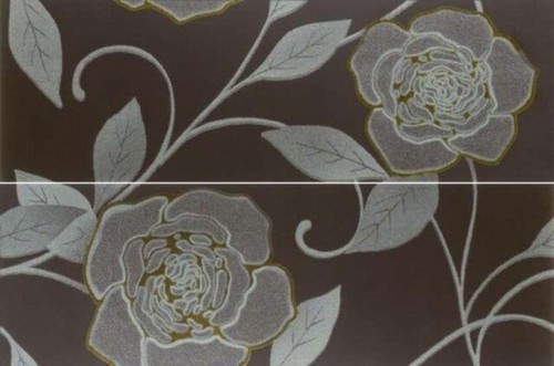 DECORO THE SECRET GARDEN A+B CACAO 31.9X96.3 RETTIFICATO