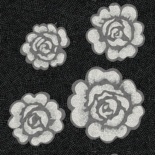 DECORO ROSE DI PAESTUM A 1X1 MOULDED