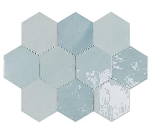 Zellige Hexa Aqua