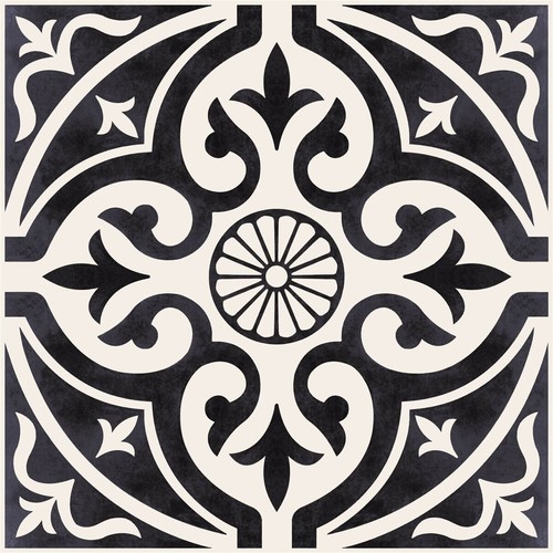 33X33 DEVONSTONE BLACK GLZ PORC. TILE